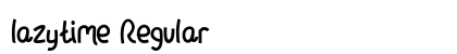 lazytime Regular Font Preview