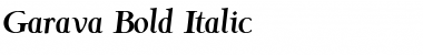 Garava Bold Italic Font