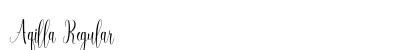 Aqilla Regular Font Preview