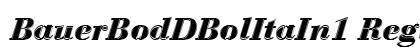 BauerBodDBolItaIn1 Regular Font BauerBodDBolItaIn1 Regular Font Preview
