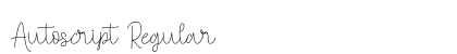 Autoscript Regular Font Preview