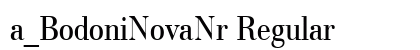 a_BodoniNovaNr Regular Font Preview
