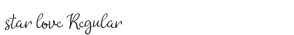star love Regular Font Preview