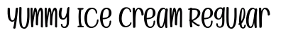 Yummy Ice Cream Regular Font Preview Yummy Ice Cream Regular Font Preview