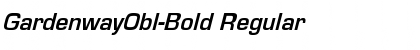 GardenwayObl-Bold Regular Font