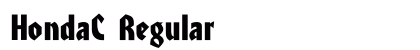 HondaC Regular Font Preview