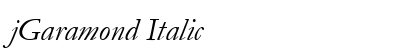 jGaramond Italic Font Preview