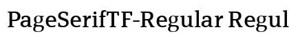 PageSerifTF- Regular Font Preview PageSerifTF- Regular Font Preview