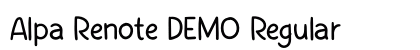 Alpa Renote DEMO Regular preview