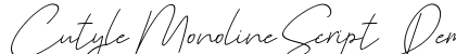 Cutyle Monoline Script Demo Regular Font Cutyle Monoline Script Demo Regular Font Preview