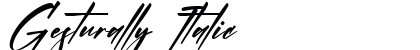 Gesturally Italic preview Gesturally Italic preview