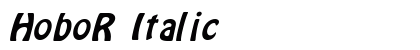 HoboR Italic Font Preview