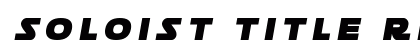 Soloist Title Regular Font Preview