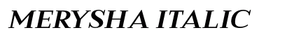 Merysha Italic Font Preview