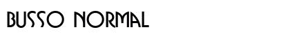 Busso Normal Font Preview Busso Normal Font Preview