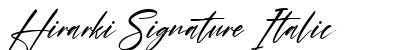 Hirarki Signature Italic preview Hirarki Signature Italic preview