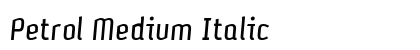 Petrol Medium Italic preview Petrol Medium Italic preview