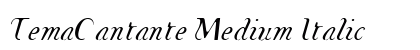 TemaCantante Medium Italic preview TemaCantante Medium Italic preview
