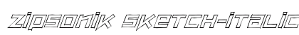 ZipSonik Sketch-Italic preview