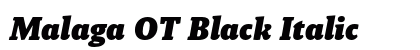 Malaga OT Black Italic font free download