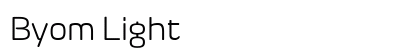 Byom Light Font Preview