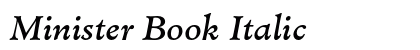 Minister Book Italic preview