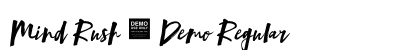Mind Rush - Demo Regular preview Mind Rush - Demo Regular preview
