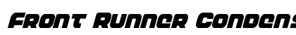 Front Runner Condensed Italic Condensed Italic Font Preview