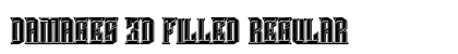 Damages 3D Filled Regular Font Damages 3D Filled Regular Font Preview