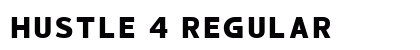 hustle 4 Regular Font Preview