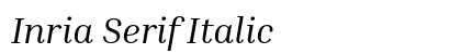 Inria Serif Italic preview