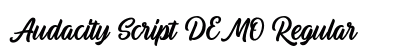 Audacity Script DEMO Regular Font Preview