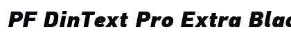 PF DinText Pro Extra Black Italic preview
