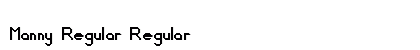 Manny Regular Regular Font Manny Regular Regular Font Preview