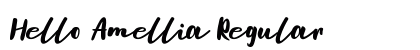 Hello Amellia Regular Font Hello Amellia Regular Font Preview