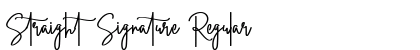 Straight Signature Regular Font Preview