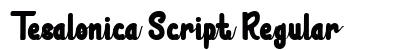 Tesalonica Script Regular preview Tesalonica Script Regular preview