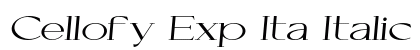 Cellofy Exp Ita Italic preview Cellofy Exp Ita Italic preview
