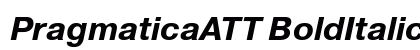PragmaticaATT BoldItalic Font Preview