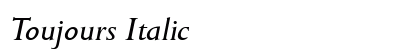 Toujours Italic preview