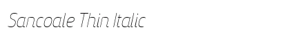 Sancoale Thin Italic preview