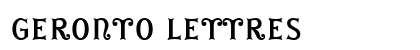GEronto Lettres Font GEronto Lettres Font Preview