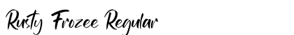 Rusty Frozee Regular Font Preview