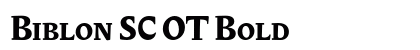 Biblon SC OT Bold Font Preview