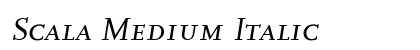 Scala Medium Italic Font Preview