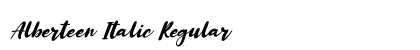 Alberteen Italic Regular Font Preview