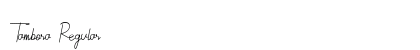 Tambora Regular Font Preview