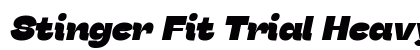 Stinger Fit Trial Heavy Italic Font Stinger Fit Trial Heavy Italic Font Preview