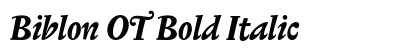 Biblon OT Bold Italic preview
