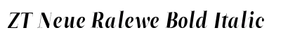 ZT Neue Ralewe Bold Italic Preview